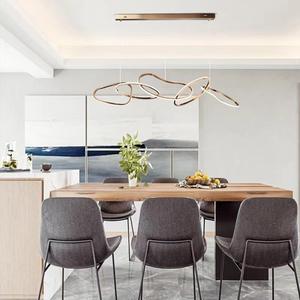 Nueva Lámpara Colgante Moderna de Acero Inoxidable + Silicona con Forma de Gota, Ovalada y Circular de Lujo - Product Image 3