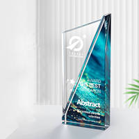 Trophée de récompense personnalisé pour le personnel créatif et remarquable, trophée d'équipe championne, impression couleur UV, trophée en cristal