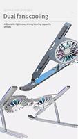 Support de refroidissement pour ordinateur portable en aluminium, ventilateur de refroidissement pour ordinateur portable, support pliable pour ordinateur portable, support pour ordinateur portable/tablette en aluminium