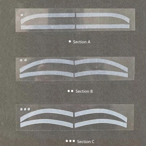 เครื่องมือช่างทำคิ้วแบบใช้แล้วทิ้ง,เครื่องมือสักคิ้วแบบถาวรสำหรับแต่งคิ้วสติกเกอร์ลายฉลุทำจากซิลิโคน - Product Image 2