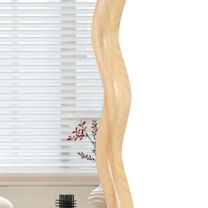 Espejo Ondulado de Madera Maciza - Espejo de Vanidad de Madera Natural para Decoración de Pared <span class=keywords><strong>31</strong></span>" X <span class=keywords><strong>31</strong></span>" Espejo Moderno para Decoración de Pared - Product Image 3