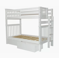 Lit superposé en bois de pin solide de conception européenne moderne Offre Spéciale avec des tiroirs pour des meubles de chambre à coucher ou d'appartement d'enfants