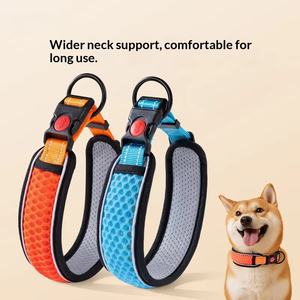 Conjunto de Correa y <span class=keywords><strong>Collar</strong></span> Reflectante Moderno para Perros, Correa Ajustable de Pelo de Gato con Tiras Reflectantes para Todas las Estaciones, Seguridad Nocturna para Caminar, Talla Grande - Product Image 2