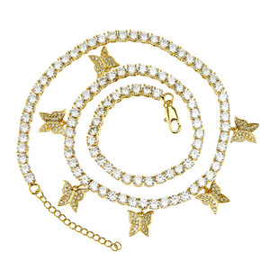 Hip Hop Copper Micro-inlaid Zircon Single Row Tennis Chain Necklace Tanjing Fashion Lijing Necklace - Product Image 1