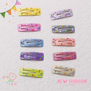3cm colorido Rectangular Mini BB para niños niñas pelo de mascotas flequillo Duckbill pequeños Clips al por mayor - Product Image 1