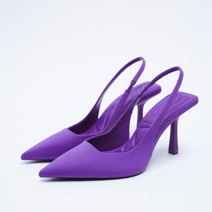 2026 Eleganti Ciabatte da Donna <span class=keywords><strong>con</strong></span> <span class=keywords><strong>Tacco</strong></span> Alto 9cm, Mules Slingback di Lusso Verde <span class=keywords><strong>Arancione</strong></span>, Scarpe da Sposa - Product Image 1