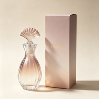 Bouteille diffuseur en verre décor coquillage 100ml vide pour huile parfumée avec bouchon mat, accessoire d'aromathérapie de luxe pour chambre à coucher