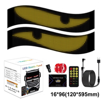 Panneau LED flexible pour pare-brise de voiture, yeux de démon dynamiques, affichage LED intelligent, panneau d'affichage LED souple à défilement pour camions