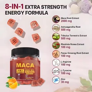 Maca Kökü Jelibonları 8'i 1 Arada Bitkisel Ekstrakt Enerji Dayanıklılık Arzusu Hormon Dengesi Ashwagandha, <span class=keywords><strong>Ginseng</strong></span>, Tribulus ile - Product Image 3