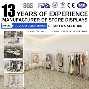 Tàu Vàng tầng đứng quần áo giá cho cửa hàng Boutique hiển thị đứng cho T-Shirt & ăn mặc cho cửa hàng & cửa hàng - Product Image 5