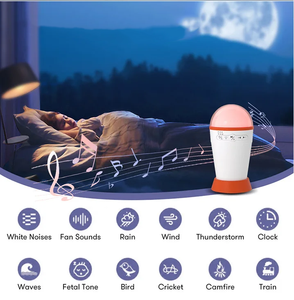Caja de Sonido Blanco Portátil de 1200mAh con 13 Sonidos Relajantes y Luz Nocturna LED para Bebés, Máquina de Sonido Blanco para Dormir - Product Image 2