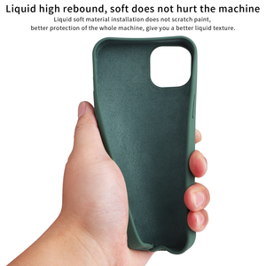 Funda Protectora de Silicona Real a Prueba de Golpes de Color Puro para Teléfono 17/16/15/14/13/12/11 Pro Max/Mini/X/RX/SX Max/8/7 Plus/<span class=keywords><strong>SE</strong></span> - Product Image 3