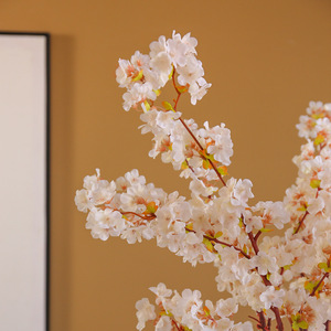 Branches de fleurs de cerisier artificielles en soie blanche, haute simulation, accessoires de décoration pour mariage et maison - Product Image 4