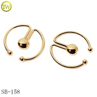 Traje de baño impermeable conector de metal dorado hardware nombre personalizado accesorio de Bikini correas ajustables hebilla sujetadores para ropa de playa