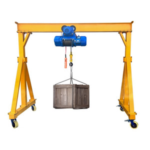 Grue portique mobile, petit palan électrique manuel 1-3T, grue suspendue à déplacement manuel, équipement de levage portable - Product Image 1