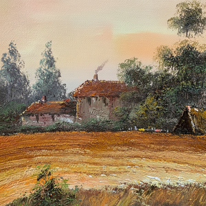 20 \ "X 24 \" pittura a olio dipinta a mano arte murale su tela con cornice di Design classico per soggiorno - Product Image 1