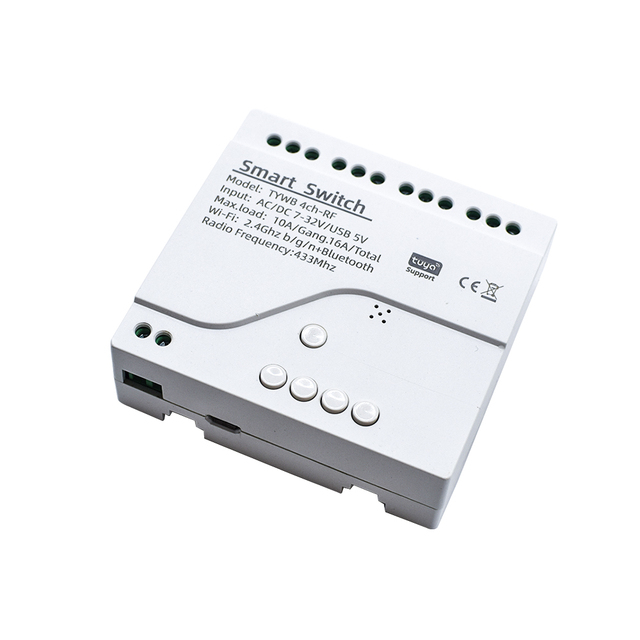 Tuya Wifi Smart Motor Light Switch Module 5V 12V 24V 220V 433 SmartLife APP Remote Control 4CH Relay Work With Alexa Google Home