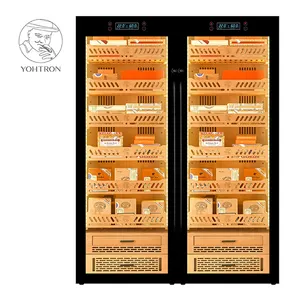 Brand New Design Yohtron Large Capacity Daul Zone Cigar Humidor Cabinet
