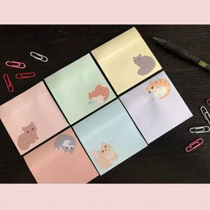 Cartoon <b>Animal</b> Custom Self-Adhesive Note Book Cute Girls Stationery Offset Paper Wholesale Customization - Product Image 1