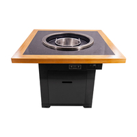 AOBL Table ronde sans fumée pour barbecue hot pot pour restaurants ODM produit OEM