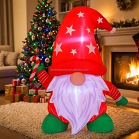 Décoration de Noël gonflable très vendue : Gnomes de Noël gonflables lumineux pour décorations de fête en extérieur