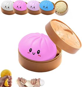 USA Warehouse Soft Colorful Dumpling Stress <b>Balls</b> Glitter Shimmer <b>Squeeze</b> Dough <b>Ball</b> Stress Relief Hand Toys with Food Steamer - Product Image 6