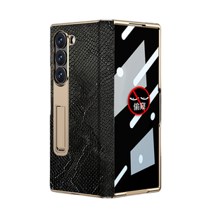 サムスンZフォールド7電話ケース電気メッキサイドブラケットリザードベリーテープアンチピープ保護カバー用サムスンZフォールド6 <span class=keywords><strong>5</strong></span> 4 - Product Image 1