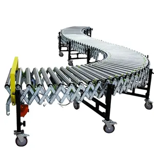 LIANGZO Good Price High Quality Expandable Roller Conveyor With Speed Controller Van Vehicle Loading