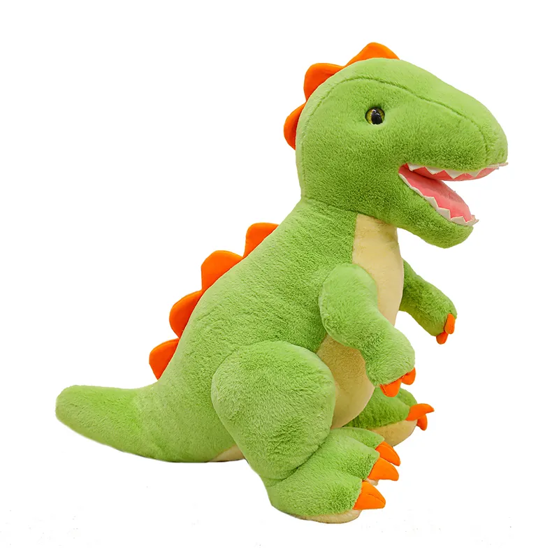 Juguete de peluche de dinosaurio verde enorme, muñeco de Tiranosaurio Rex grande, almohada de trapo, regalo de peluche para niños, Animal relleno, regalos de Año Nuevo