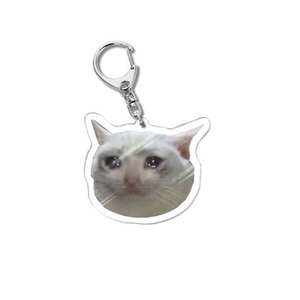 Divertido gato Memes serie llavero estudiante regalo bolsa cordón mujer bolso colgante llavero cosas lindas regalo barato para mejores amigos - Product Image 3