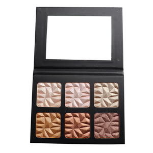 Ensemble de 6 surligneurs - Poudre illuminante pigmentée pour le visage, palette illuminante scintillante pour les joues et les yeux - Product Image 4