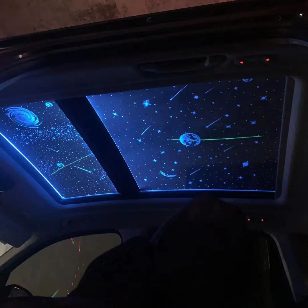 Luz de cielo estrellado para techo de coche, lámpara de cielo panorámico con película de cielo estrellado