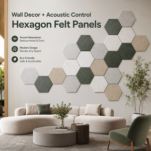 Panneaux acoustiques en feutre découpés sur mesure OEM ODM en formes rondes, triangulaires, carrées et ondulées - Product Image 5
