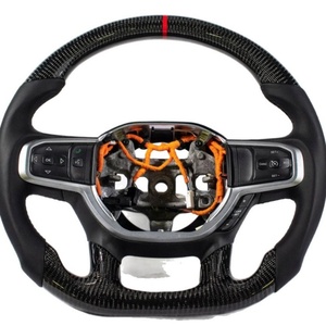 Restauration du volant en fibre de carbone pour RAM Pickup <span class=keywords><strong>2023</strong></span> pour RAM 1500 et véhicules tout-terrain, accessoire de pièce automobile - Product Image 3