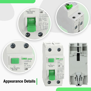 Миниатюрный выключатель LVMA RCCB LMIDL2 2P 4P 6,10,13,16,20,25,32,40,50,63A 1P 2P 3P 4P мини-выключатель 6kA - Product Image 2
