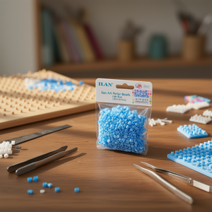 Cuentas de plástico Ilan Art Perler, color azul claro, 5x5 mm, 500 piezas, suministros para manualidades - Product Image 2
