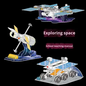 Weltraummodell Space Shuttle Long March 2 Rakete Shenzhou 11 Tian Gong 2 3D Puzzle Papier DIY Spielzeug - Product Image 4