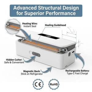 Scelleuse thermique <span class=keywords><strong>portable</strong></span> OEM mini, logo personnalisé, scelleuse numérique pour emballages alimentaires, café, collations - Product Image 3