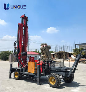 Perforadora de pozos de agua hidráulica completamente automática 800m de profundidad 55KW Bomba de motor diésel Ruedas Tipo Equipo de perforación - Product Image 2