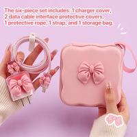 Étui de protection en silicone anti-poussière pour chargeur 3D à personnage, compatible adaptateur secteur 20W, et sac de protection en silicone pour câble USB – Vente en gros
