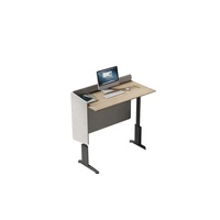 Station de travail ergonomique réglable, bureau moderne avec élévateur électrique, table pour ordinateur portable en bois