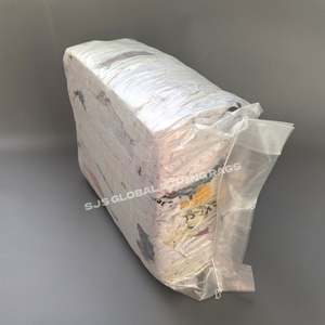 Trapos de Algodón Blanco Reciclado a Granel, 40 lbs, Trapos de Camisetas Blancas Estampadas, 10kg, 20kg, 25kg para Limpieza Industrial - Product Image 1