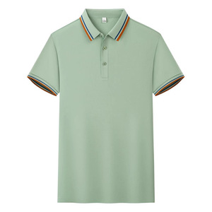 <b>Polo</b> Shirt Short Sleeve Solid Color Contrast Trim Polyester Work Uniform Daily Wear - Product Image 4