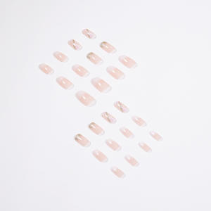 Mayorista de alta calidad Gradiente de Arte de <span class=keywords><strong>uñas</strong></span> geométricas rosas <span class=keywords><strong>con</strong></span> purpurina <span class=keywords><strong>Uñas</strong></span> postizas Prensa cuadrada francesa <span class=keywords><strong>en</strong></span> las <span class=keywords><strong>uñas</strong></span> para la belleza - Product Image 2