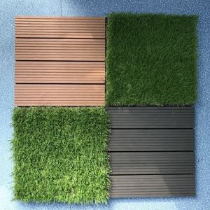 Prezzo a buon mercato WPC Fai Da Te Erba Incastro In Legno per Esterni <span class=keywords><strong>Deck</strong></span> Piastrelle - Product Image 2