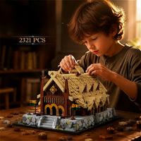 DK 6032 2026 Nuevo MOC City Lord Golden Hall Street View, Kit de Modelo de Arquitectura para Armar, Ladrillos de Regalo, 2321 Piezas, Juego de Bloques de Construcción