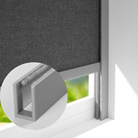 Tira de Bloqueo de Luz para Ranuras Laterales, Precio de Fábrica, en Forma de U, Resistente al Viento y al Sol, Canal de Oscurecimiento, Persianas y Cortinas de Aleación de Aluminio