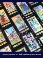 Cartes de tarot Waite, cartes argentées laser simples, cartes de jeu de société, cartes flash