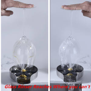 Outil de nettoyage automatique de rondelle de tasse de rinceur de verre d'acier inoxydable pour des éviers de cuisine et des accessoires de barre - Product Image 4