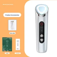 Appareil de beauté à domicile, massage facial portable, lifting des plis nasogéniens, raffermissement avec 3 types de lumières, fonction de vibration et de chauffage